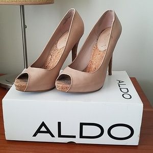 ALDO Nude Open Toe Pumps
